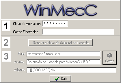 Registro de WinMecC